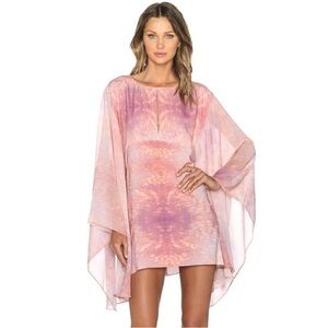 New Alexis Yves Short Sunlight Clouds Kaftan Tunic Dress Size Small